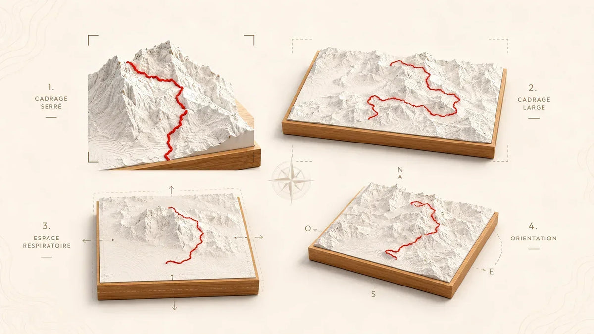 How to choose the framing of a topographic relief?