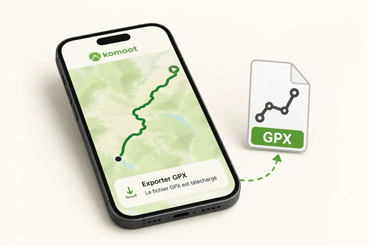 Comment récupérer une trace GPX depuis Komoot ?