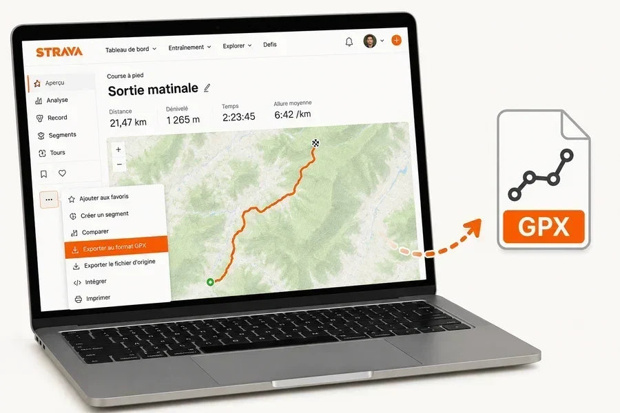 Comment exporter une trace GPX depuis Strava ?
